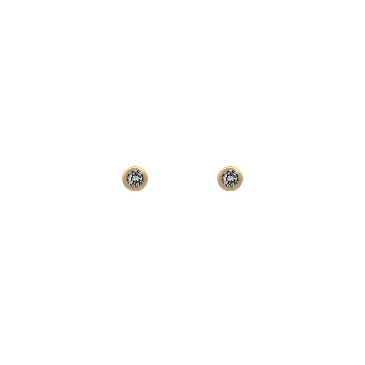 Gold Earrings Earrings with Zircons