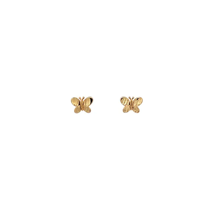 Gold Peck Butterfly Earrings