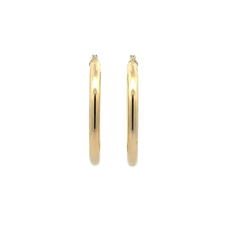 Gold Round Earrings