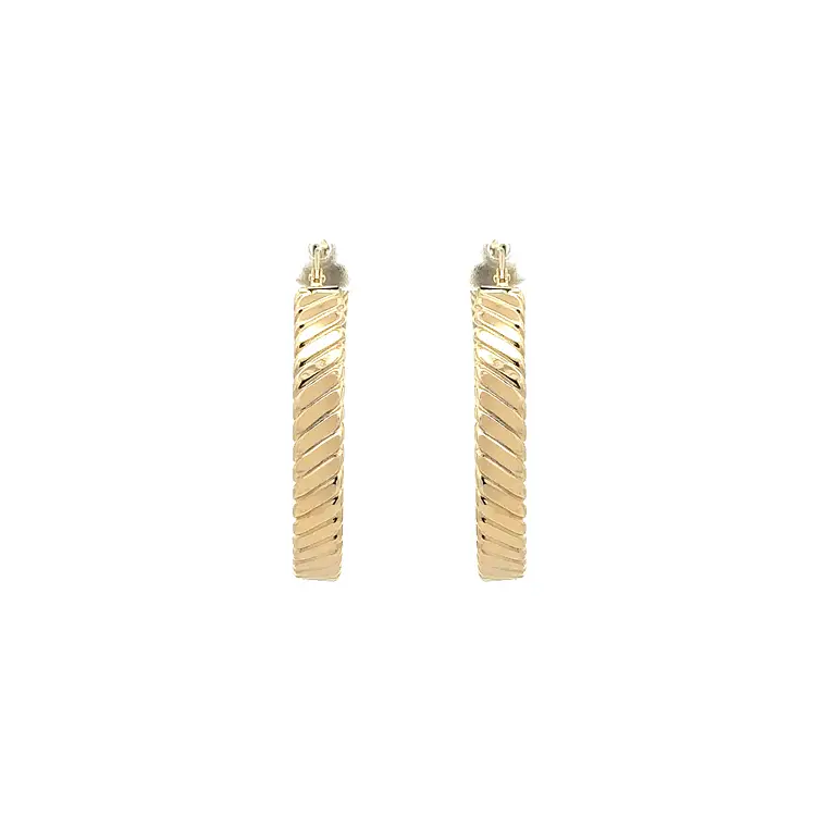 Gold Round Earrings