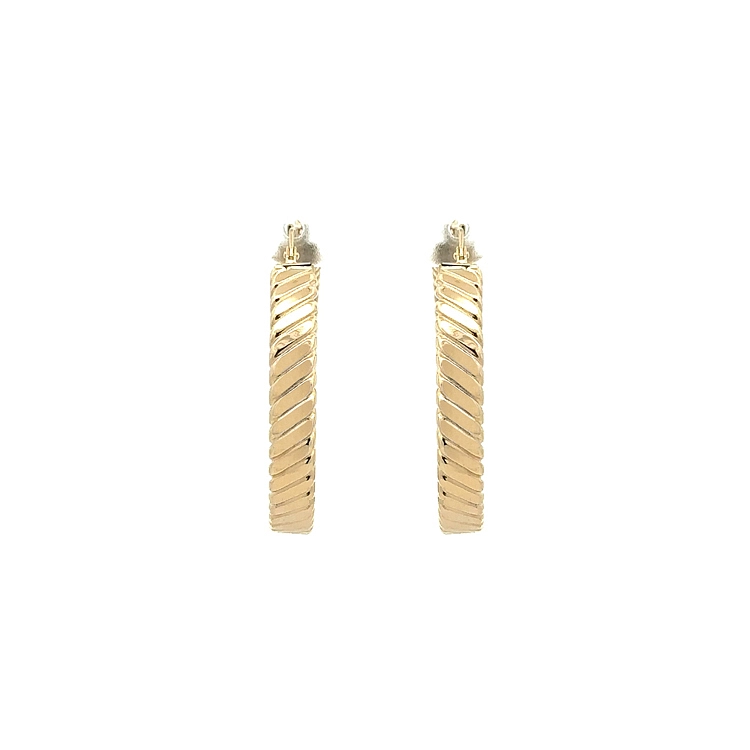 Gold Round Earrings