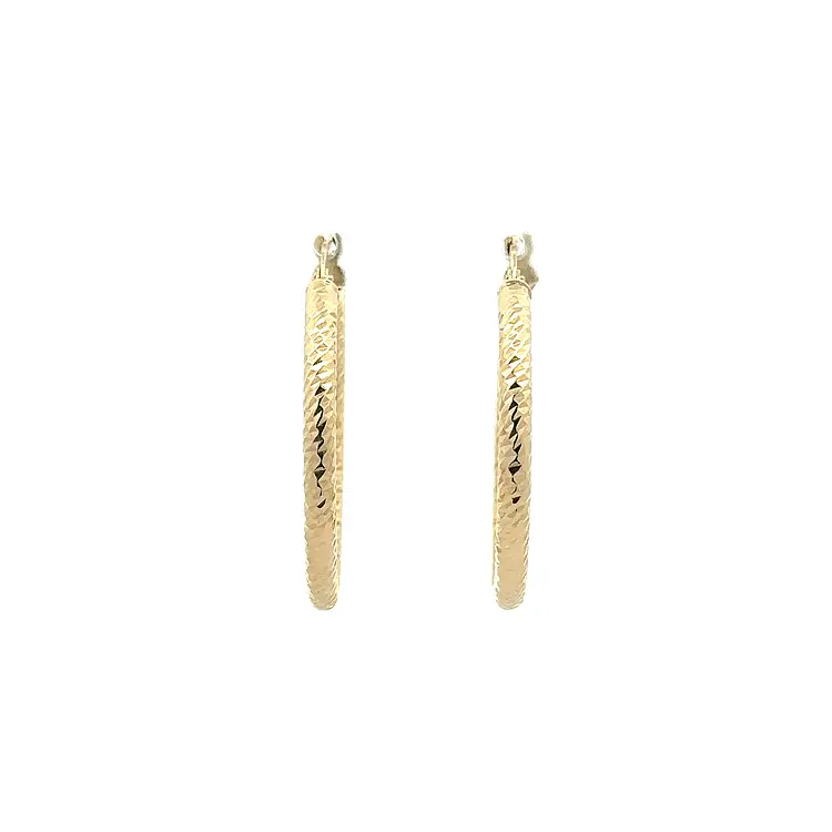 Gold Round Earrings