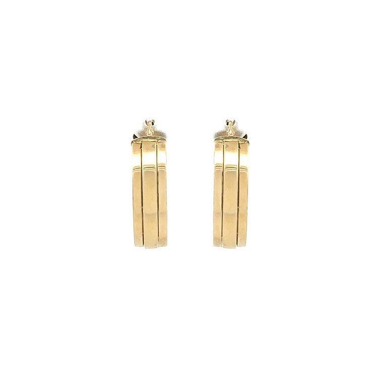 Gold Round Earrings