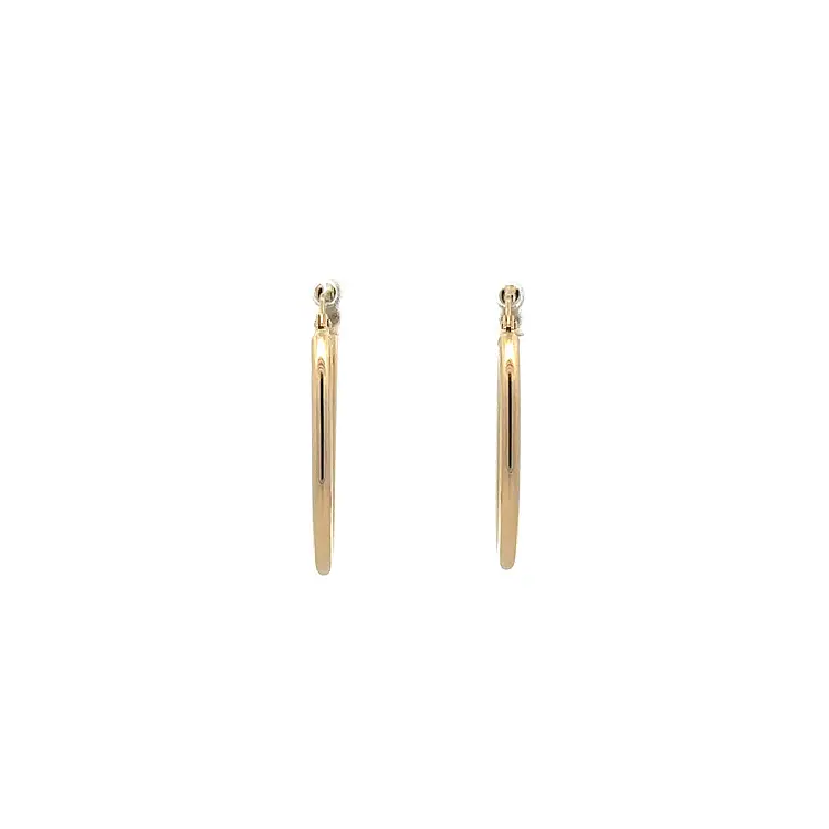 Gold Round Earrings