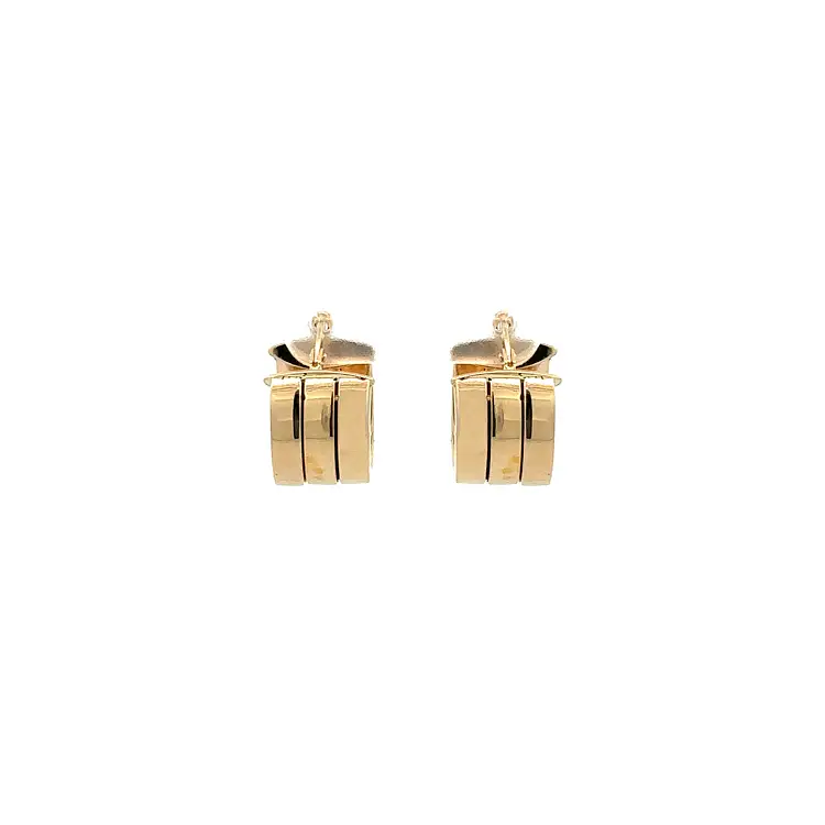 Gold Round Earrings