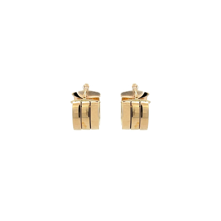 Gold Round Earrings
