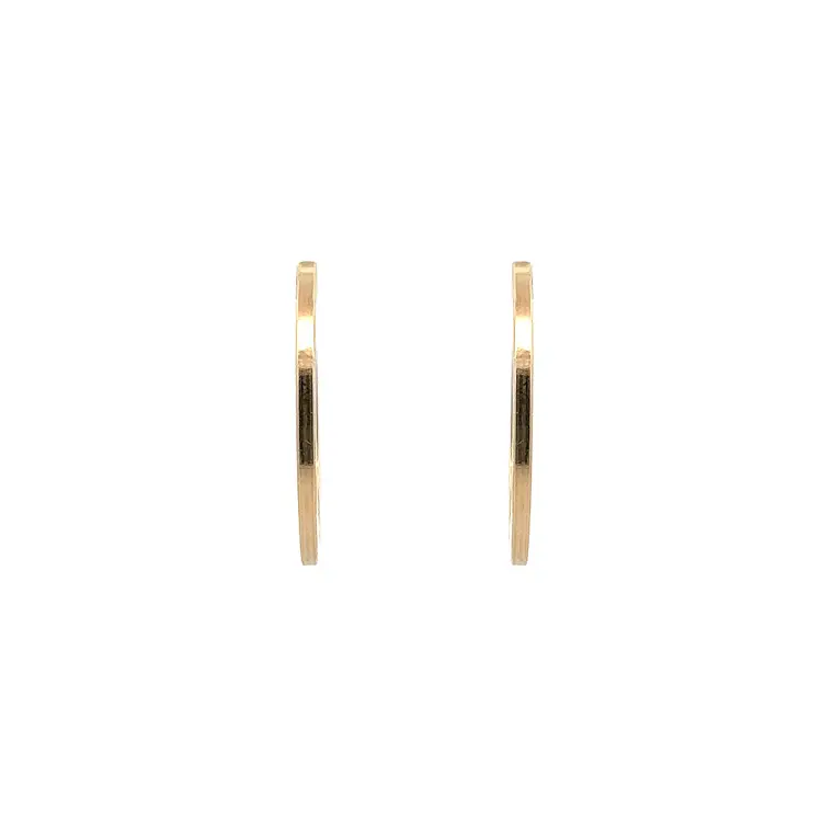 Gold Round Earrings