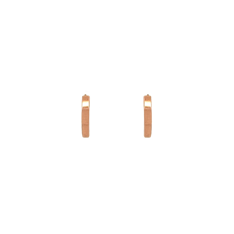 Golden Round Earrings made of Pink Gold