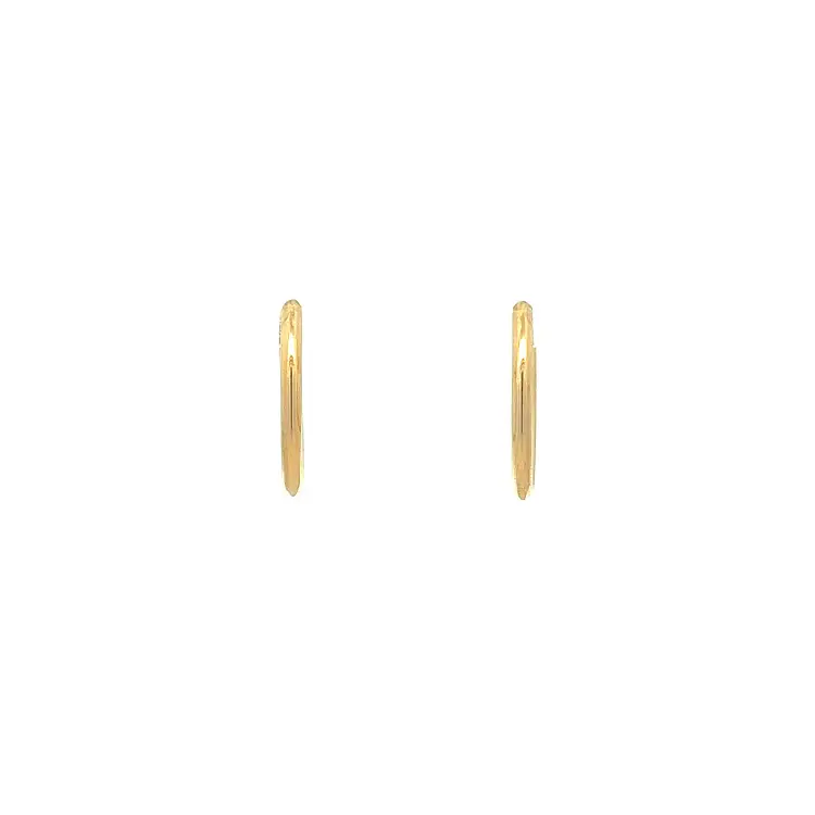 Gold Round Earrings