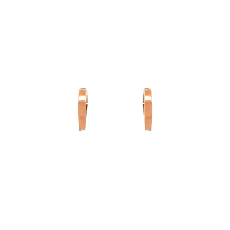 Golden Round Earrings made of Pink Gold