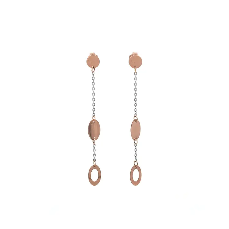 Pink Gold dangle earrings