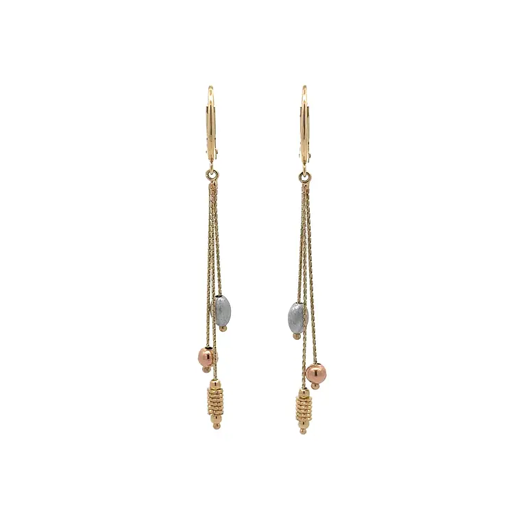 Gold Combination dangle earrings