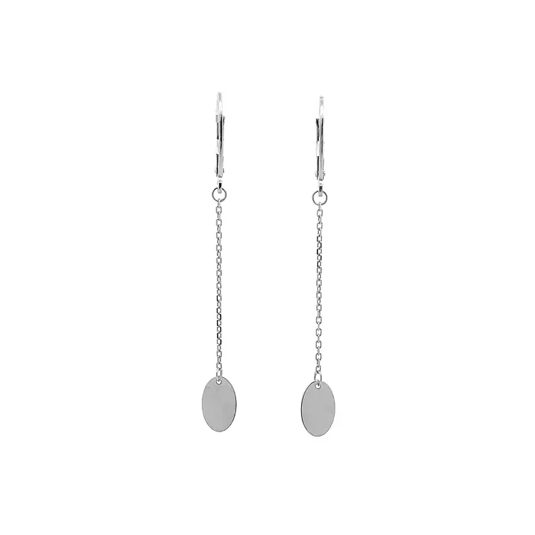 White Gold dangle earrings
