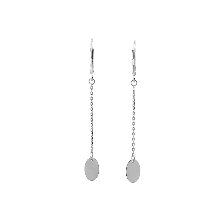 White Gold dangle earrings