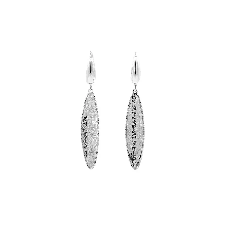 White Gold dangle earrings