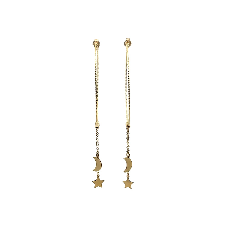 Gold dangle earrings