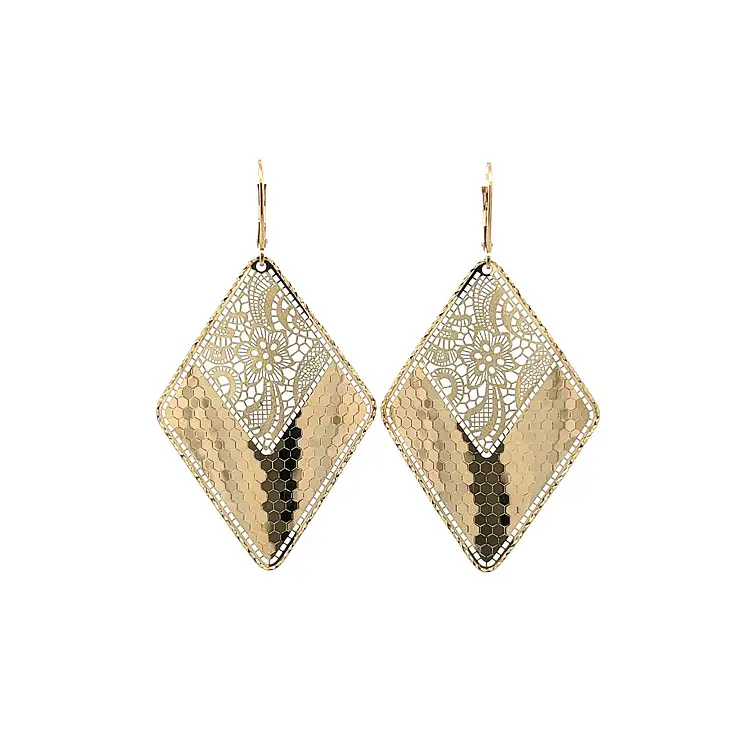 Gold dangle earrings