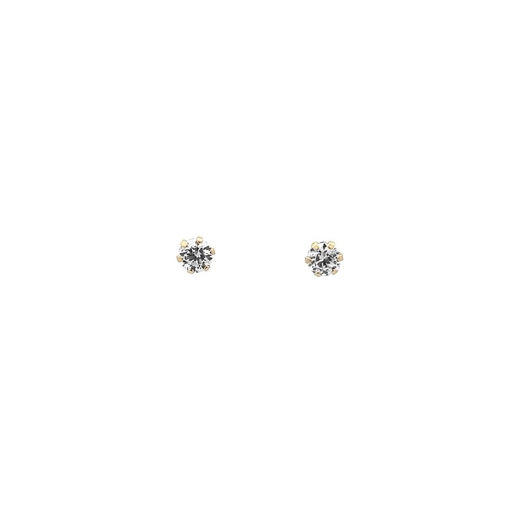 Gold Pecky Earrings with Zircones