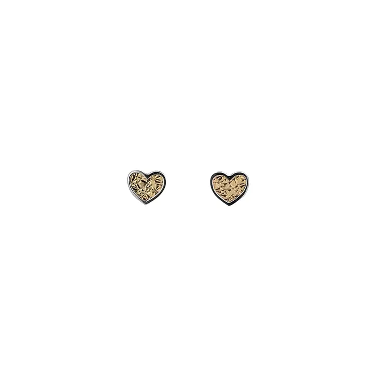 Gold Pecky Earrings Hearts