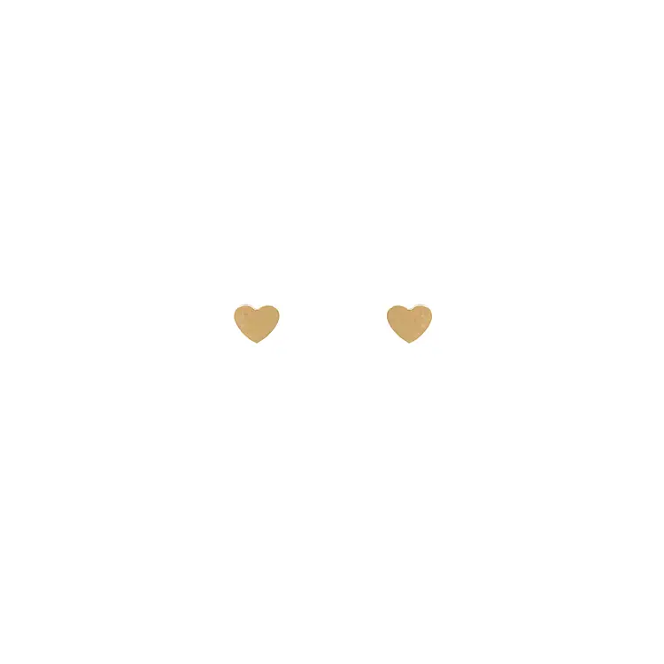 Gold Pecky Earrings Hearts