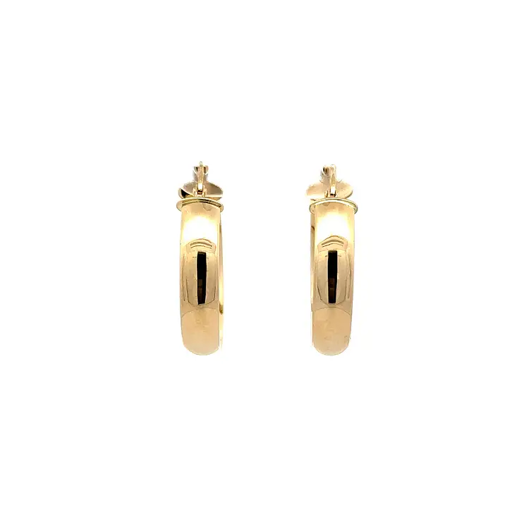 Gold Round Earrings