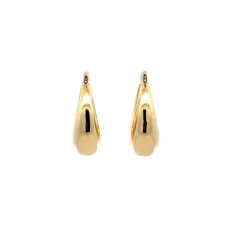 Gold Round Earrings