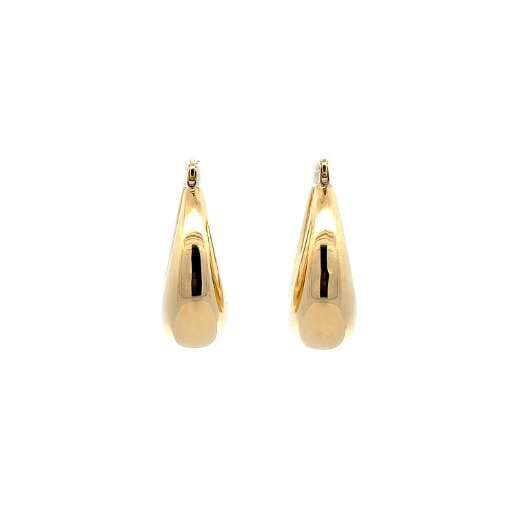 Gold Round Earrings