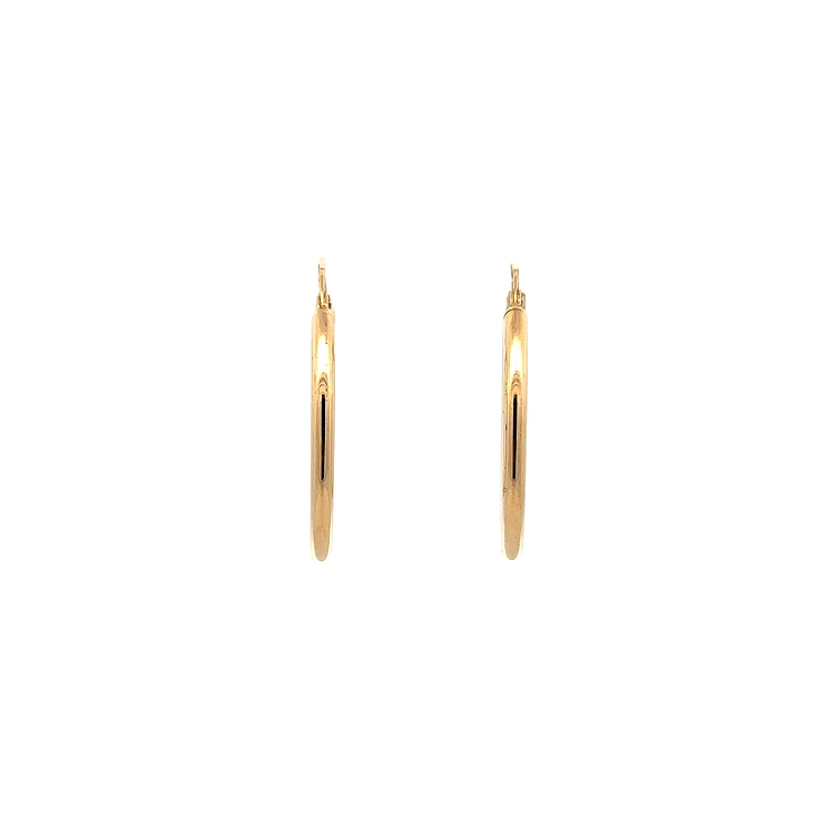 Gold Round Earrings