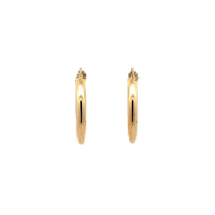 Gold Round Earrings