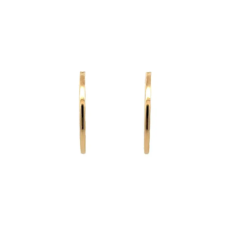 Gold Round Earrings
