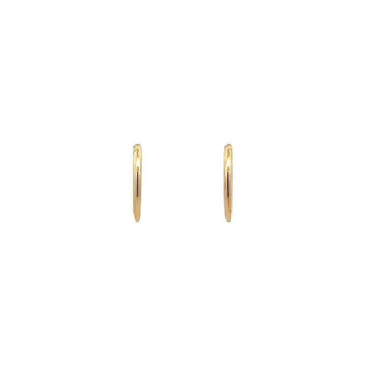 Gold Round Earrings