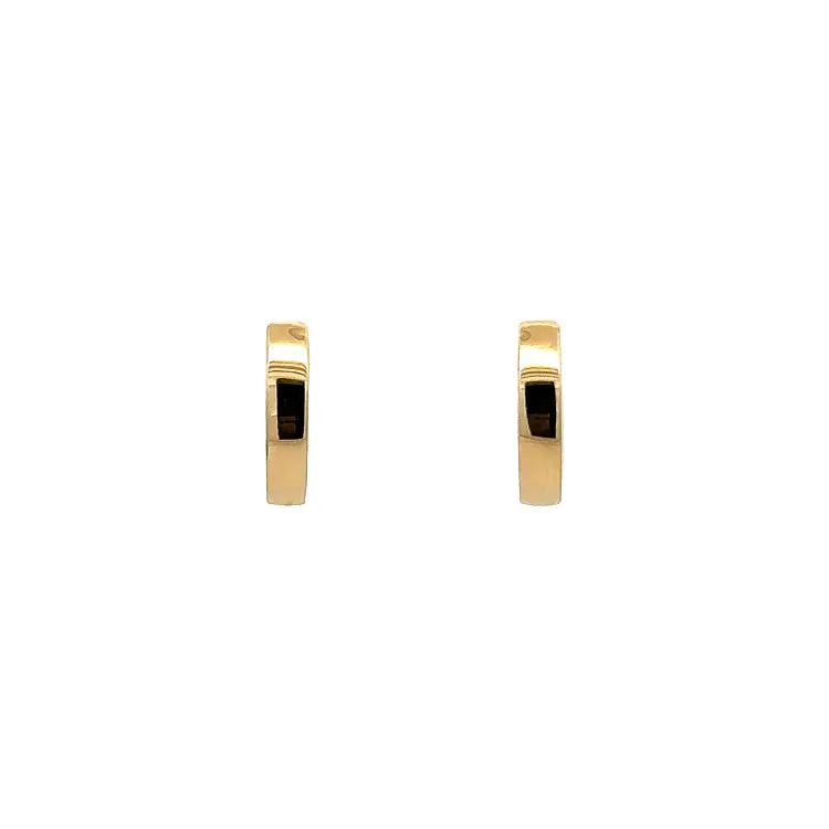 Gold Round Earrings