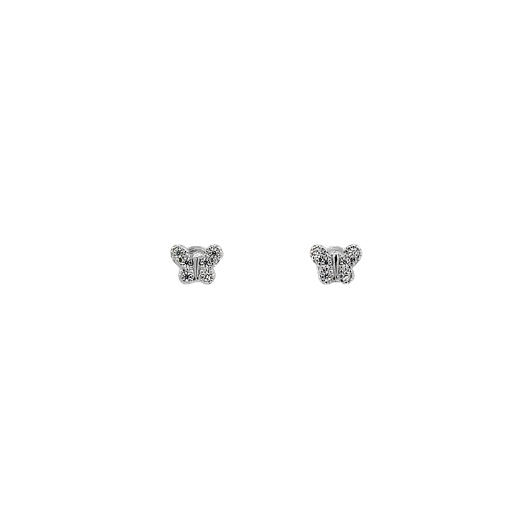 Earrings Butterflies with Zircons