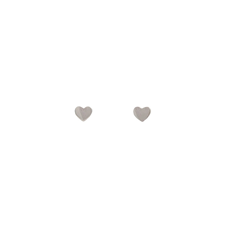 Earrings Hearts made of White Gold