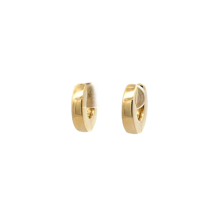 Classic Yellow Gold Round Earrings