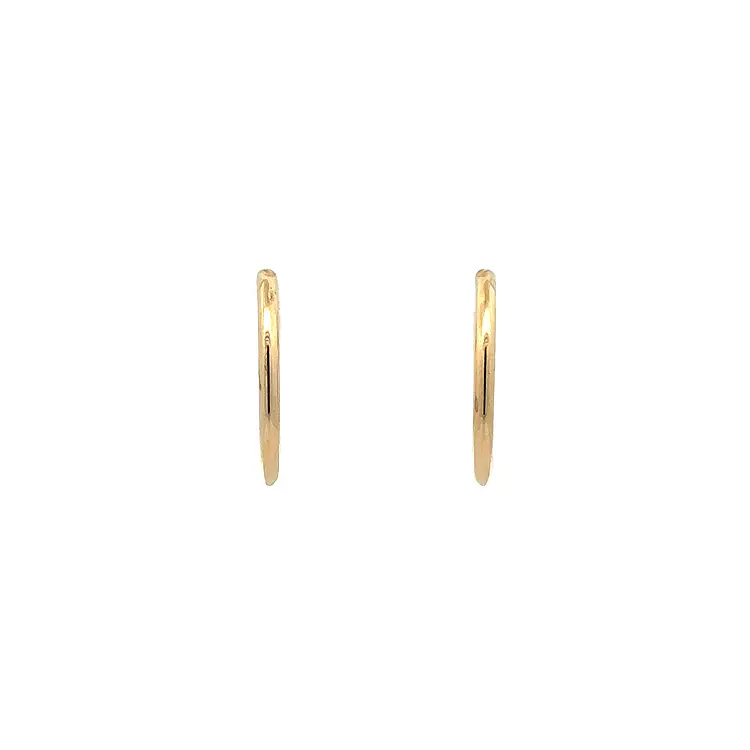 Classic Yellow Gold Round Earrings