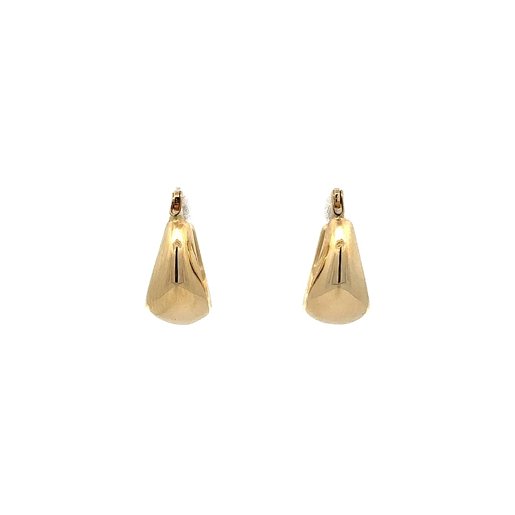 Gold Earrings Circular Design for Modern Style