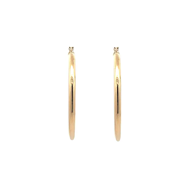 Elegant Yellow Gold Round Earrings