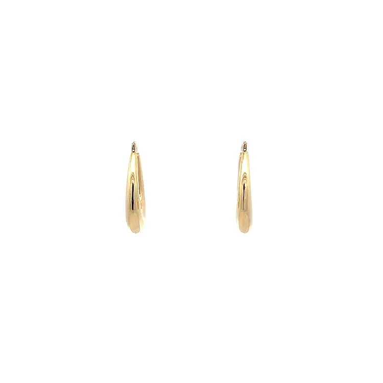 Delicate Drop Shape Earrings in Smooth Gold