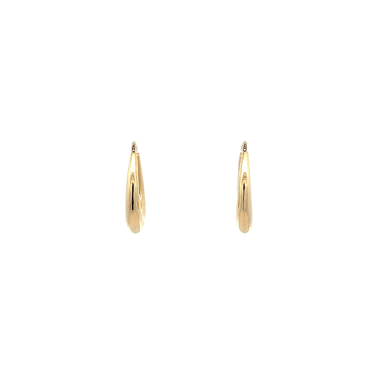 Delicate Drop Shape Earrings in Smooth Gold