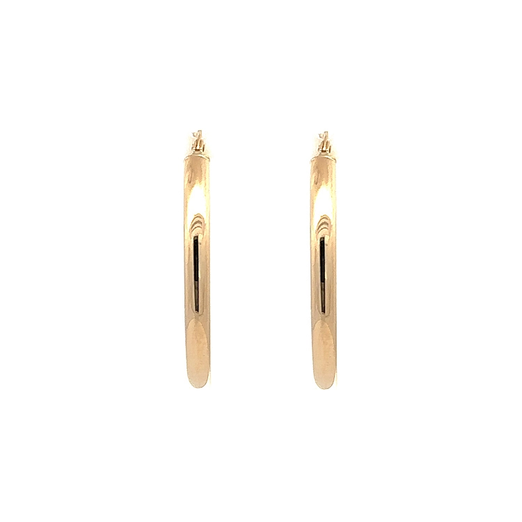Elegant Yellow Gold Round Earrings