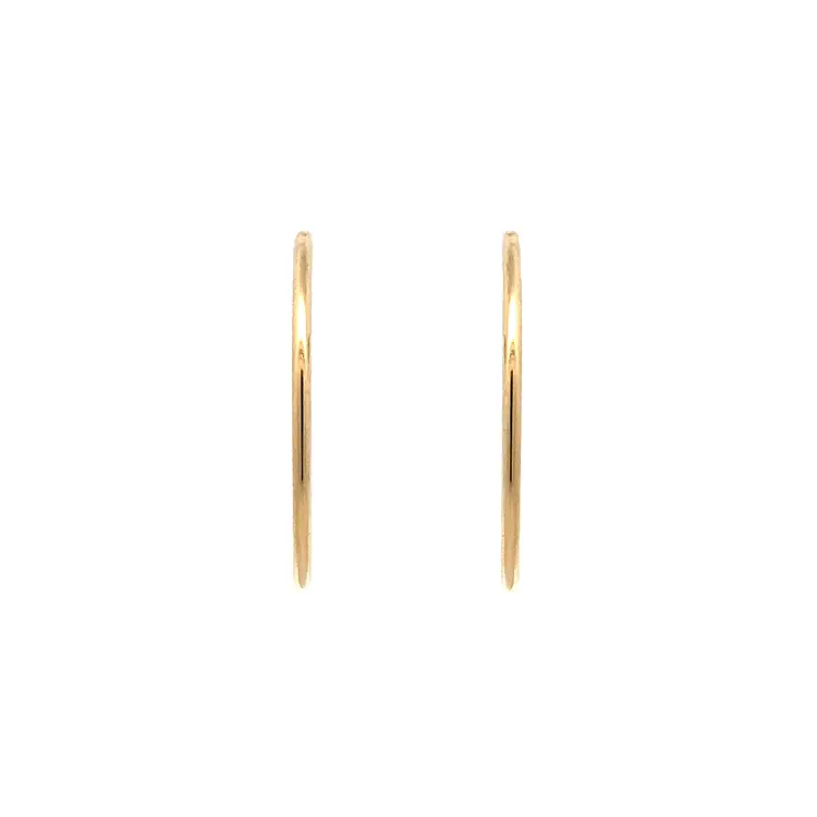 Simple Round Earrings - Yellow Gold Perfection