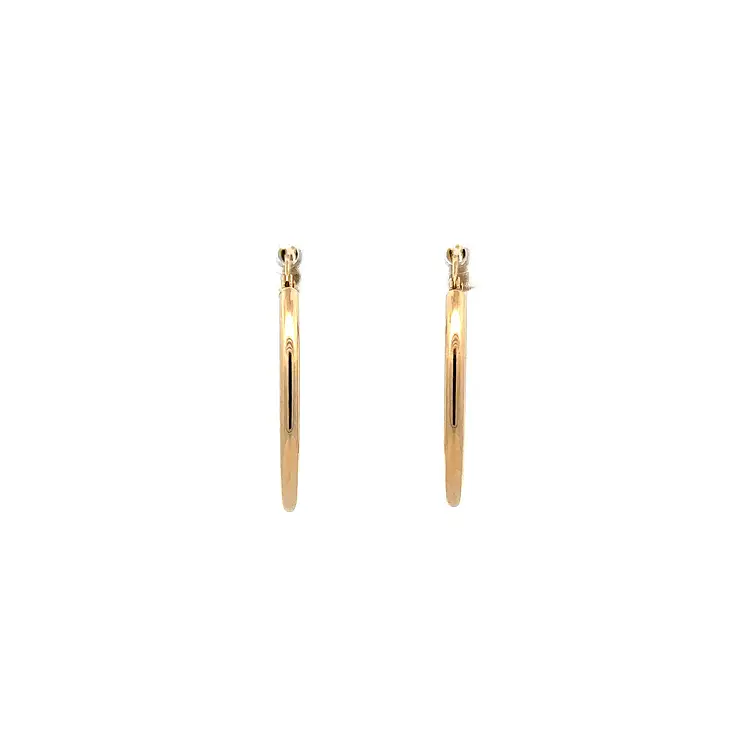 Gold Round Earrings