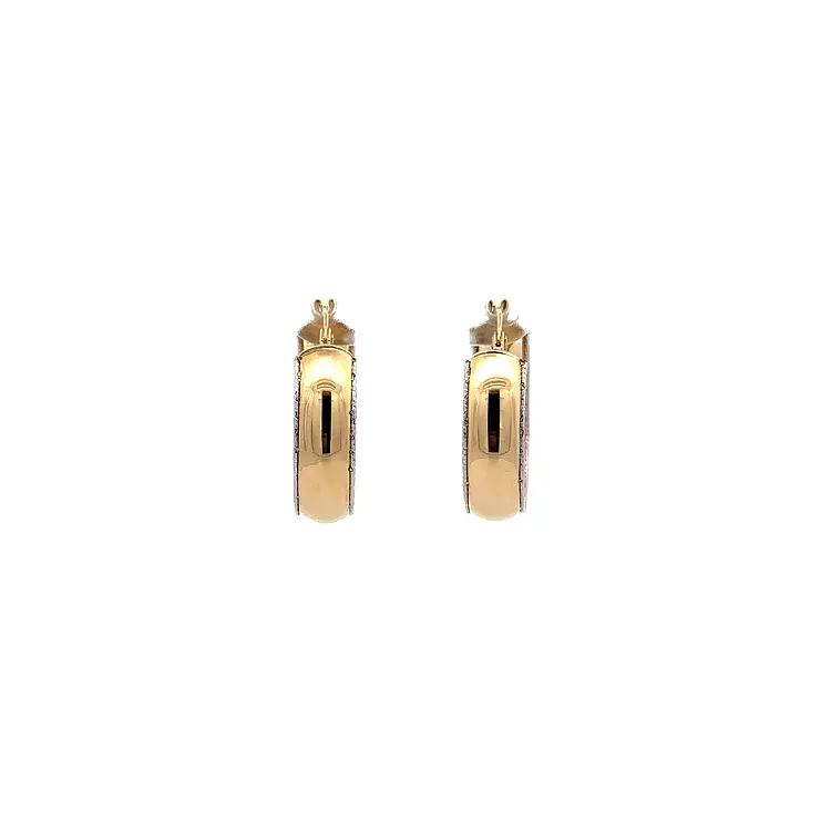 Gold Round Earrings