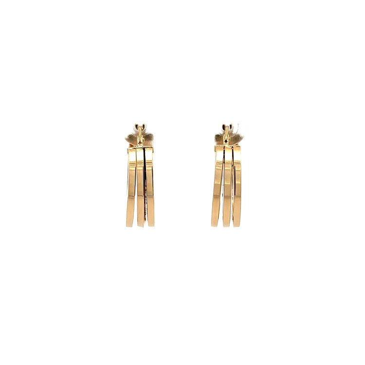 Gold Round Earrings
