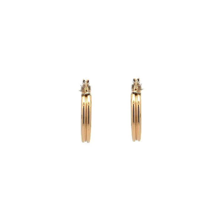Gold Round Earrings
