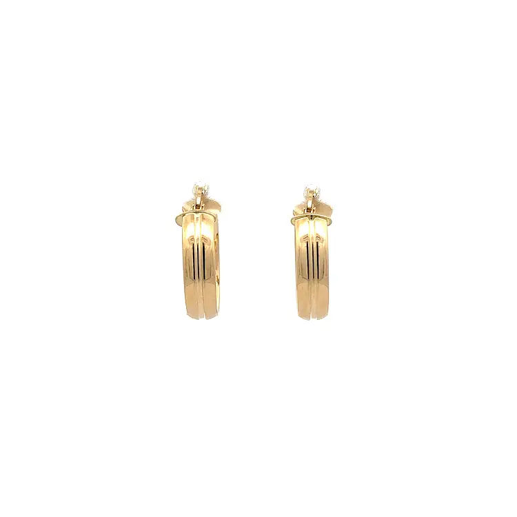 Gold Round Earrings