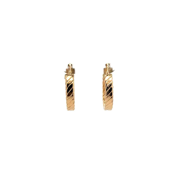 Gold Round Earrings