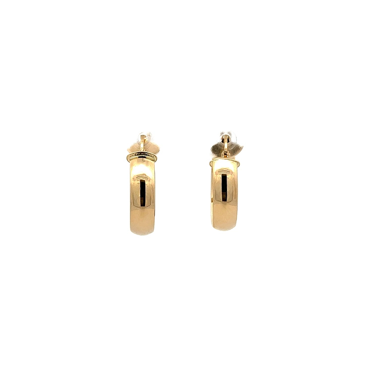 Gold Round Earrings
