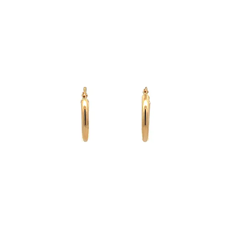 Gold Round Earrings